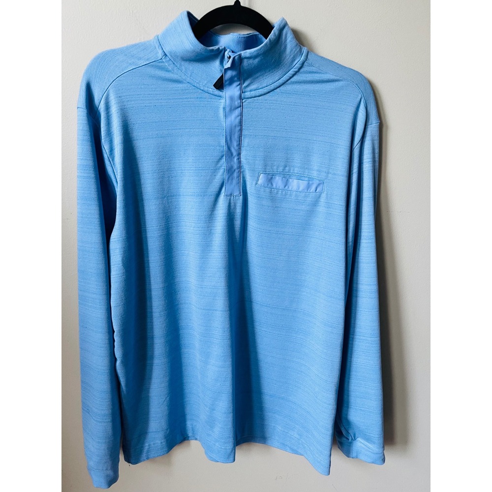 Walter Hagen Majors Quarter Zip Pullover Blue Heather Golf Shirt comfort casual